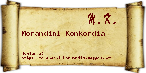Morandini Konkordia névjegykártya